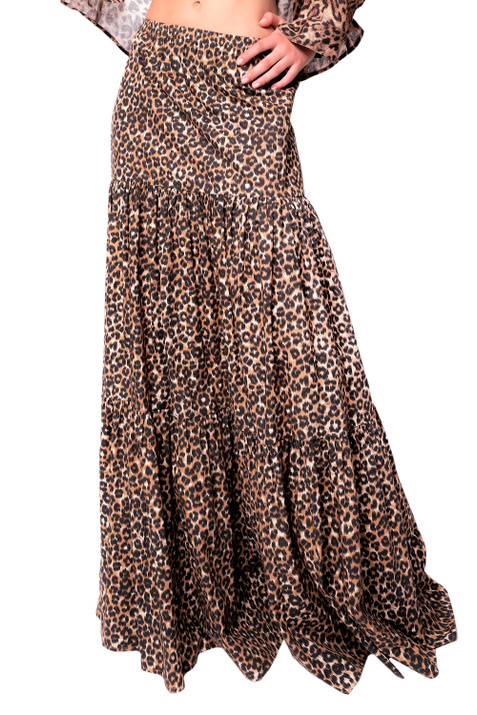 Pinko Многоярусная юбка из хлопкового поплина ( цвет), артикул 1G17NKY7YN | Фото 4