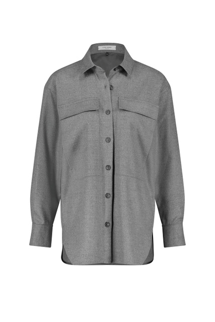 Рубашка свободного кроя|Основной цвет:Серый|Артикул:560331-66526 | Фото 1