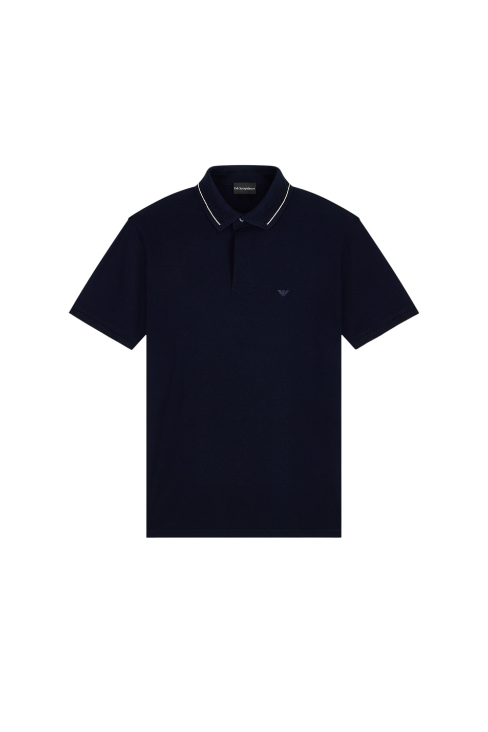 Мужской Emporio Armani Поло из хлопка с контрастными деталями (цвет ), артикул EM006625-AF12955 | Фото 1