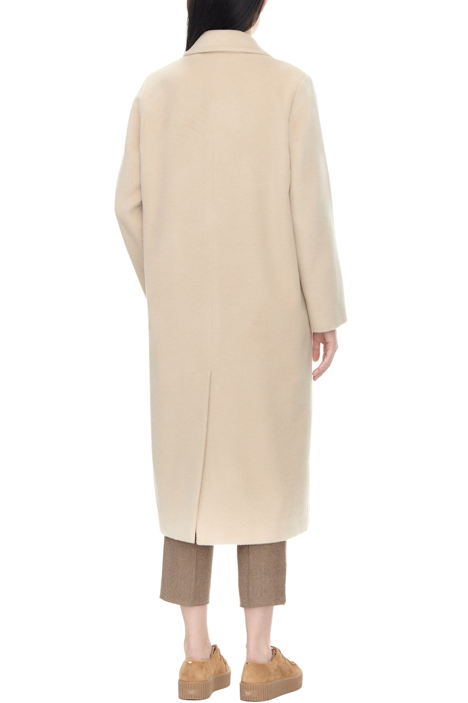 Женский Weekend Max Mara Пальто ZUFOLO из смесовой шерсти альпаки (цвет бежевый), артикул 2350161833 | Фото 5