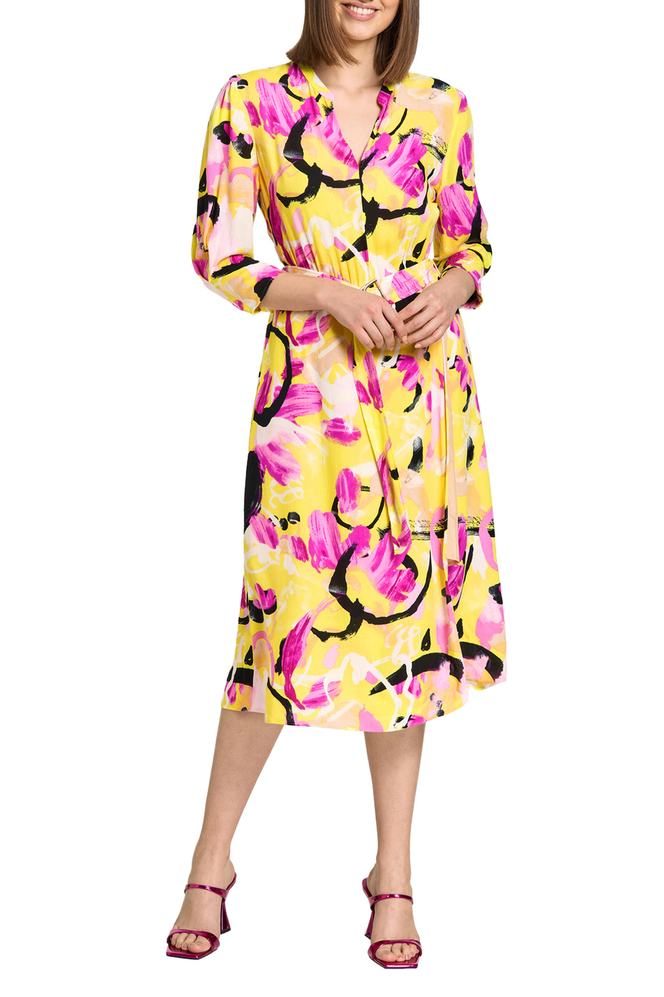 Женский Taifun Платье с V-образным вырезом (цвет ), артикул 580313-11024 | Фото 3
