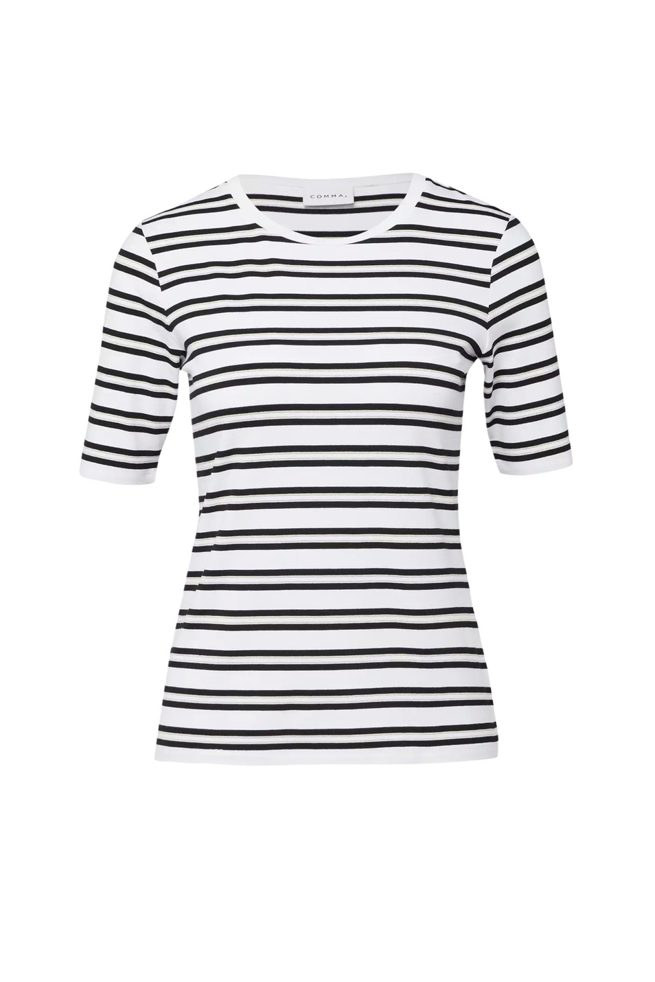Женский Comma Футболка с люрексом (цвет ), артикул 2176884 | Фото 1