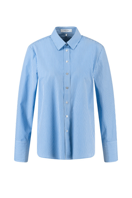Рубашка из натурального хлопка|Основной цвет:Голубой|Артикул:660020-66421 | Фото 1