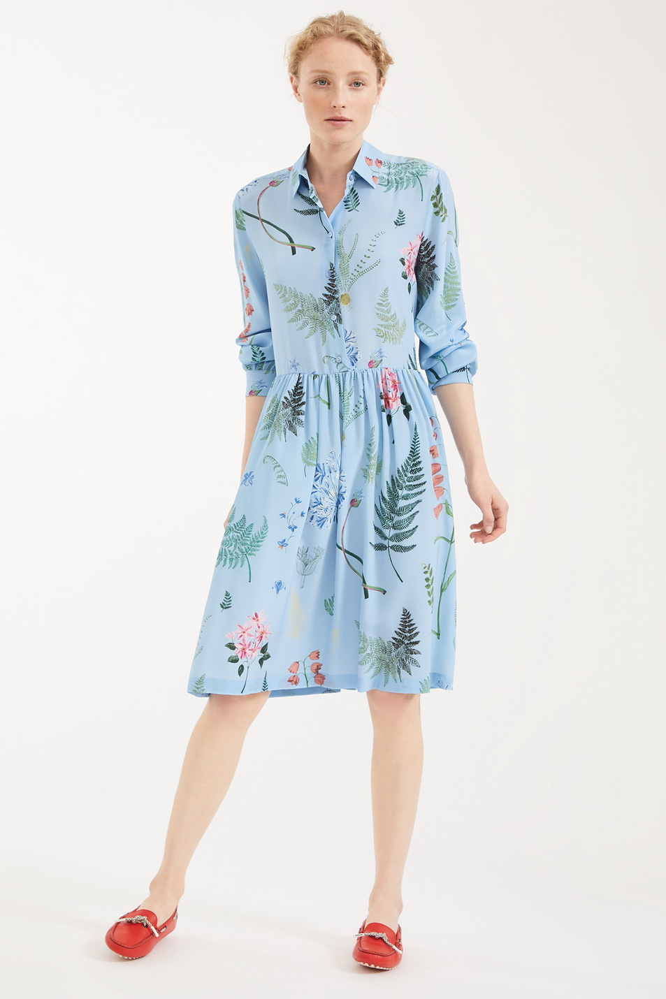 Женский Weekend Max Mara Платье-рубашка из натурального шелка ACERBI (цвет ), артикул 52211107 | Фото 1