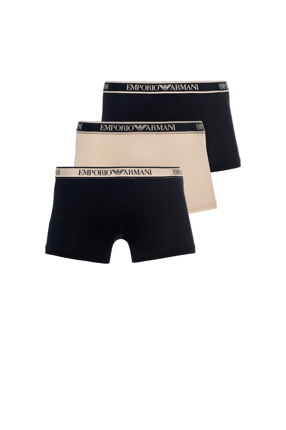 Мужской Emporio Armani Набор из 3 трусов с логотипом на поясе (цвет ), артикул 111357-3R717 | Фото 1