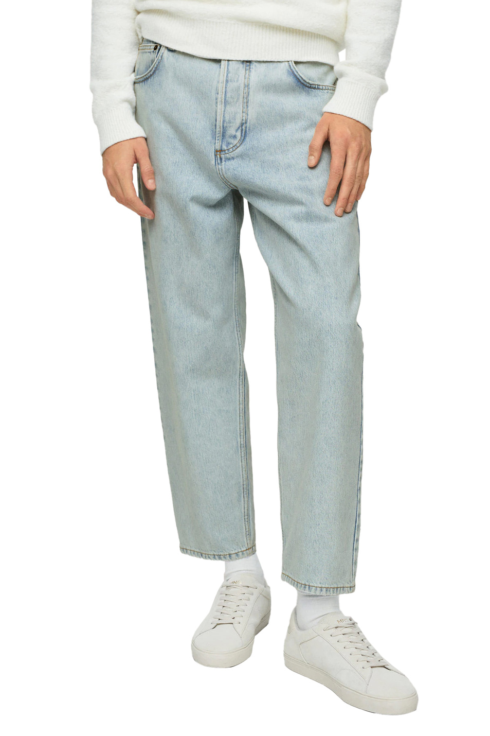 Мужской Mango Man Укороченные джинсы NESTOR (цвет ), артикул 17025947 | Фото 3