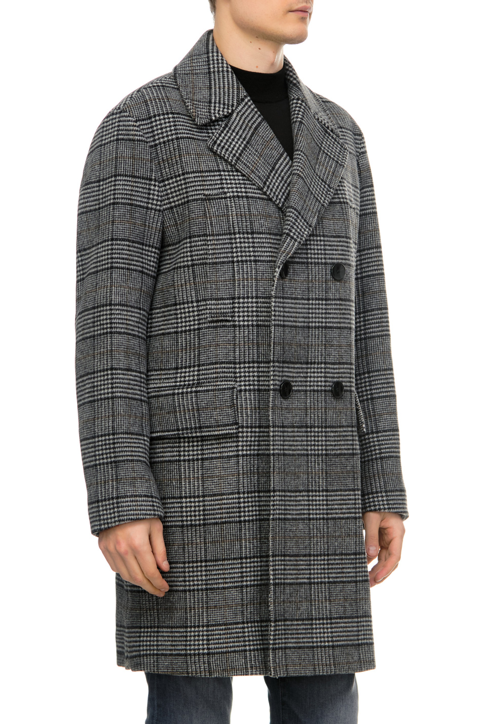 Мужской BOSS Двубортное пальто из смесовой шерсти (цвет ), артикул 50479513 | Фото 4