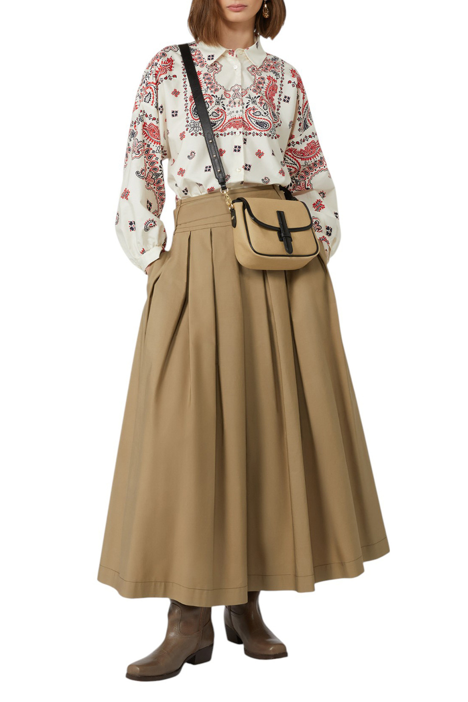 Женский Weekend Max Mara Юбка AGIATE из хлопка (цвет ), артикул 2525106011 | Фото 2