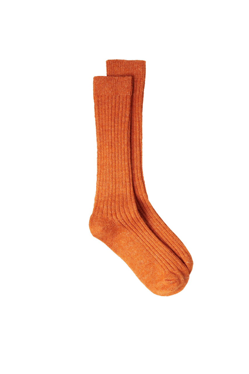 Носки SWEETY в рубчик|Основной цвет:Оранжевый|Артикул:27050346 | Фото 1