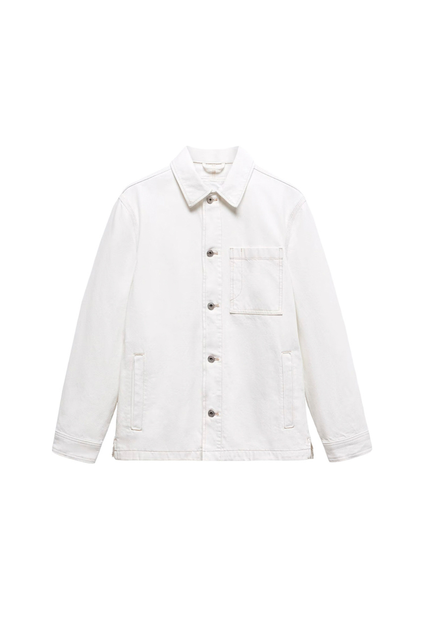 Куртка-рубашка NEMOY из натурального хлопка|Основной цвет:Белый|Артикул:67046726 | Фото 1