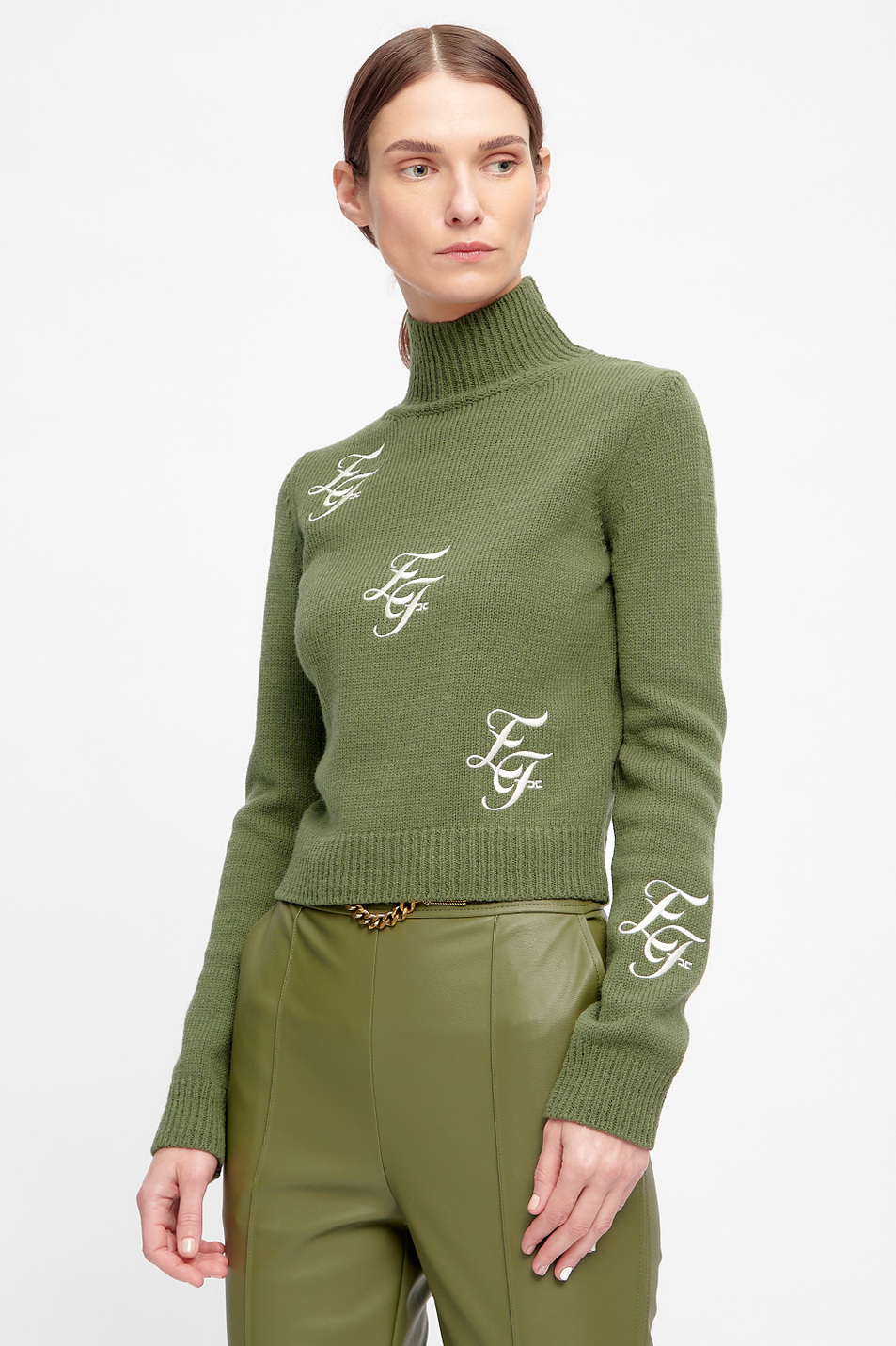 Elisabetta Franchi Короткий свитер из смесовой шерсти (цвет ), артикул MK67T06E2 | Фото 1