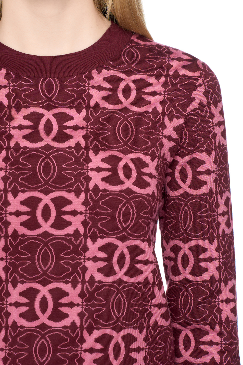 Джемпер GYPSIES с логотипом|Основной цвет:Бордовый Женский Pinko Джемпер GYPSIES с логотипом (цвет ), артикул 106041A2YD | Фото 6