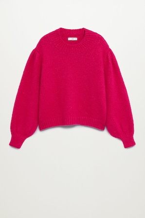 Mango Короткий свитер CIELI с рукавами-фонариками (цвет ), артикул 77009234 | Фото 1