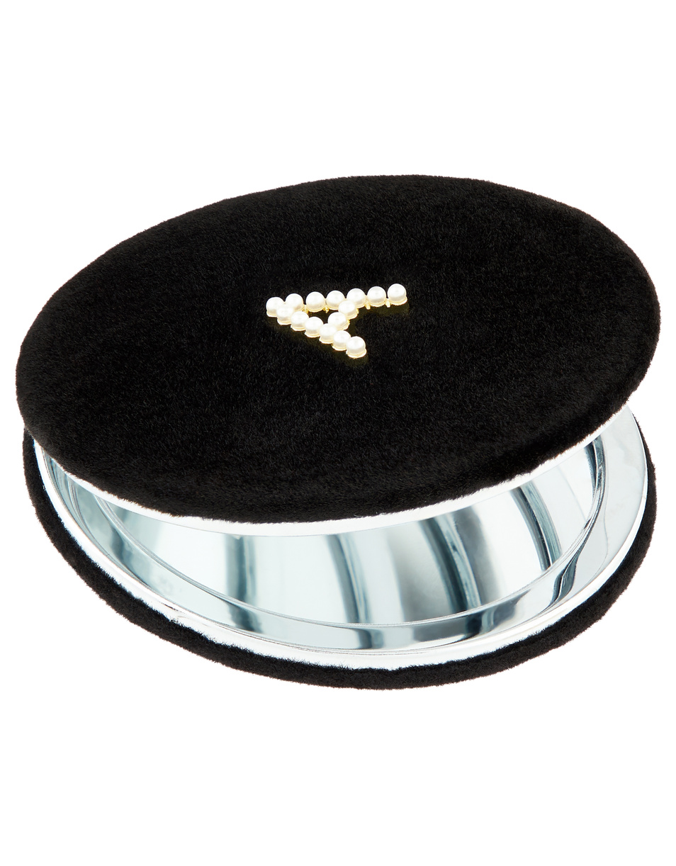Женский Accessorize Зеркало карманное VELVET PEARL INITIAL (цвет ), артикул 886080 | Фото 1