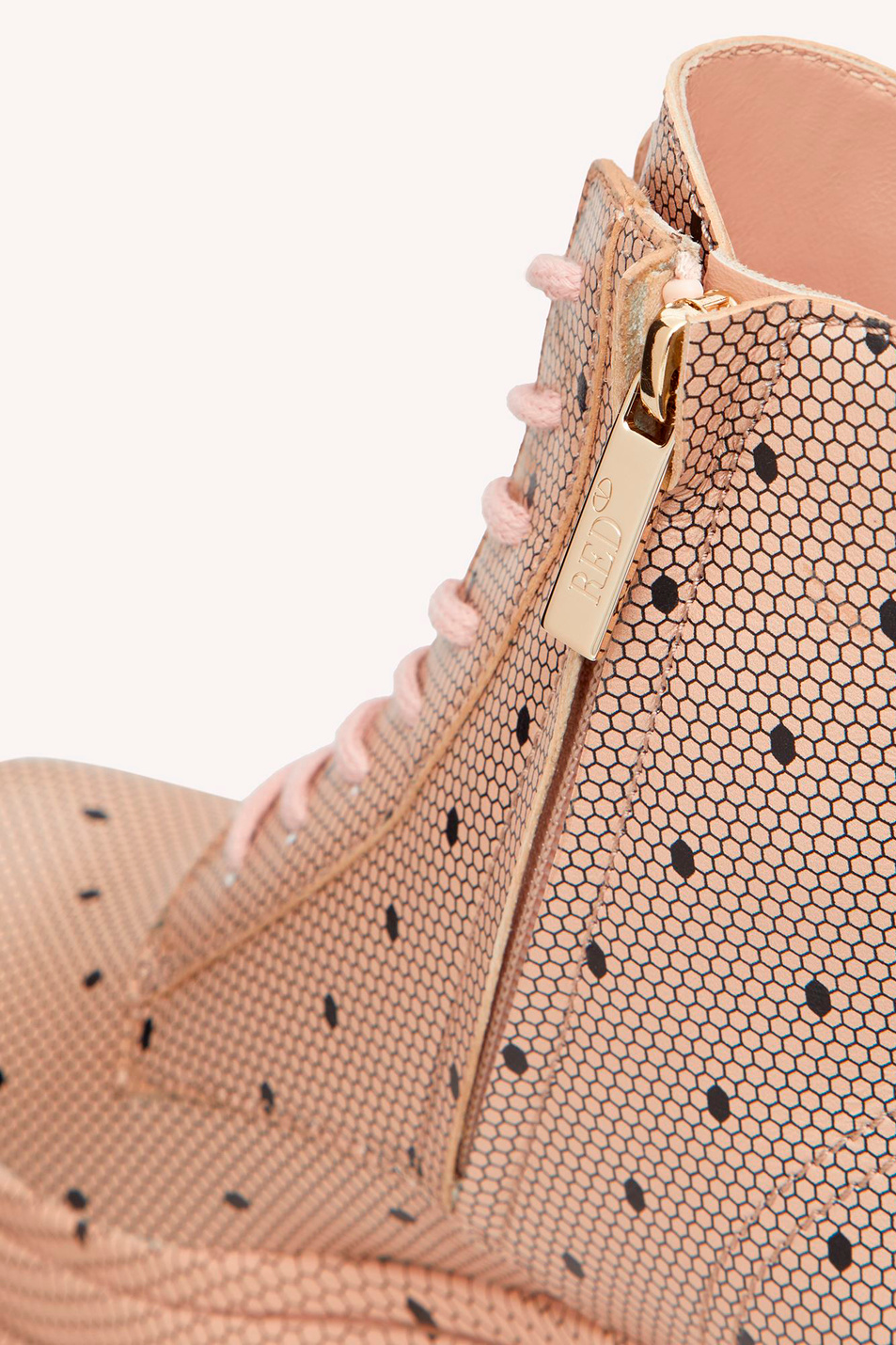 Женский Red Valentino Ботинки из натуральной кожи с принтом «пуэн-деспри» (цвет ), артикул VQ2S0E46WJV | Фото 5