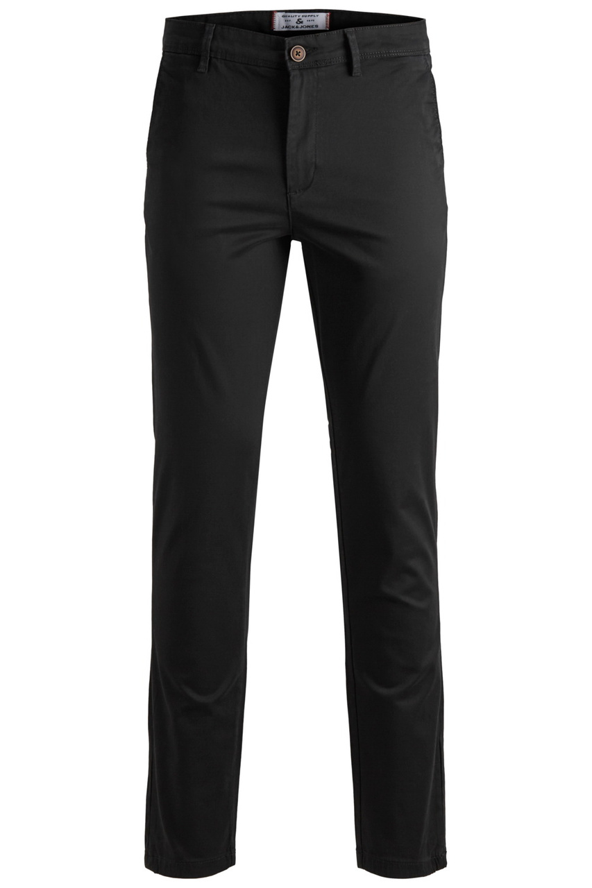 Зауженные брюки чинос MARCO BOWIE|Основной цвет:Черный|Артикул:12150158 | Фото 1