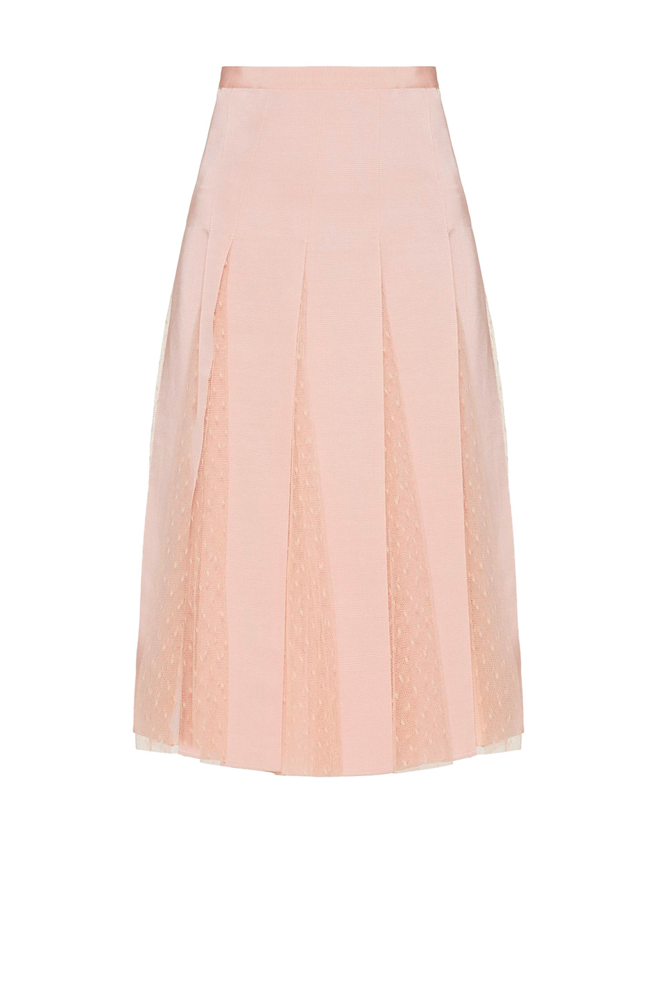Женский Red Valentino Юбка из тюля «пуэн-деспри» с лентами из грогрена (цвет ), артикул VR3RAF701GK | Фото 1