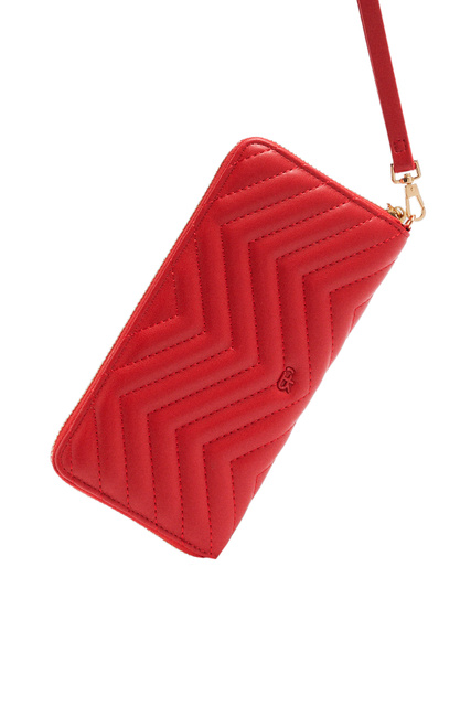 Стеганый кошелек|Основной цвет:Красный|Артикул:203268 | Фото 2