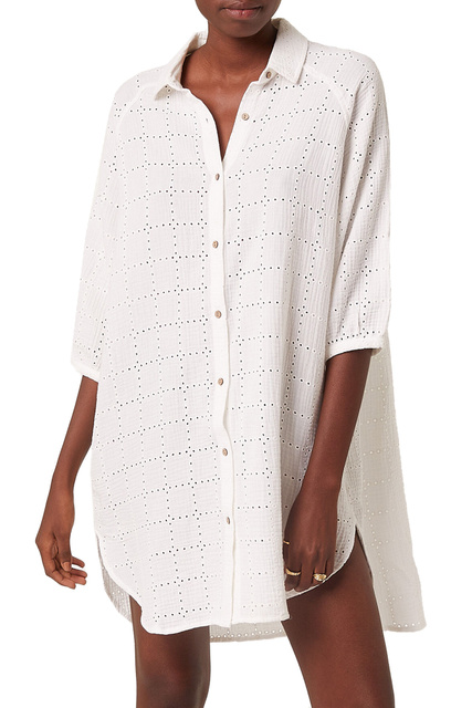 Сорочка ночная HAEL с вышивкой|Основной цвет:Белый|Артикул:6534423 | Фото 1