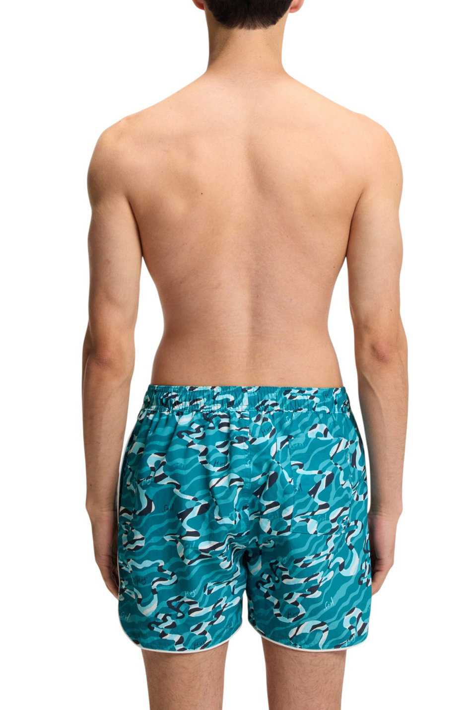 Мужской HUGO Шорты для плавания RIK с принтом (цвет ), артикул 50533795 | Фото 3