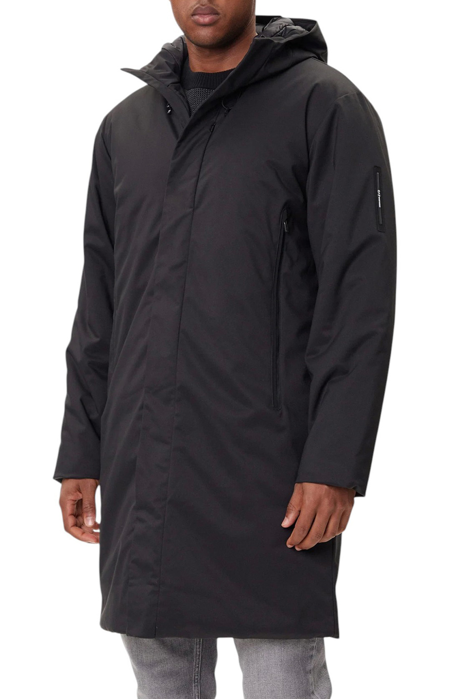 Мужской EA7 Полупальто однотонное (цвет ), артикул 7M000690-AF15952 | Фото 4