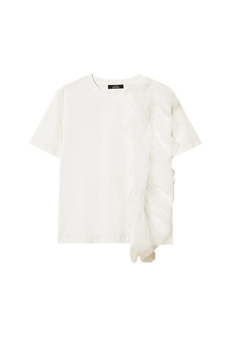 Футболка с декором|Основной цвет:Белый Женский TWINSET Milano Футболка с декором (цвет ), артикул 261AP2165 | Фото 1