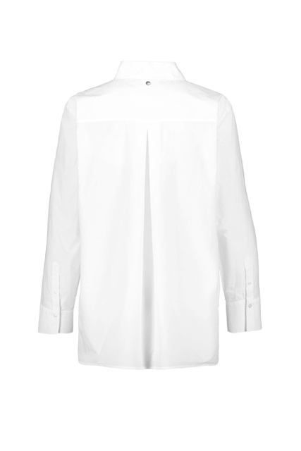 Однотонная рубашка из натурального хлопка|Основной цвет:Белый|Артикул:96314-66403 | Фото 2