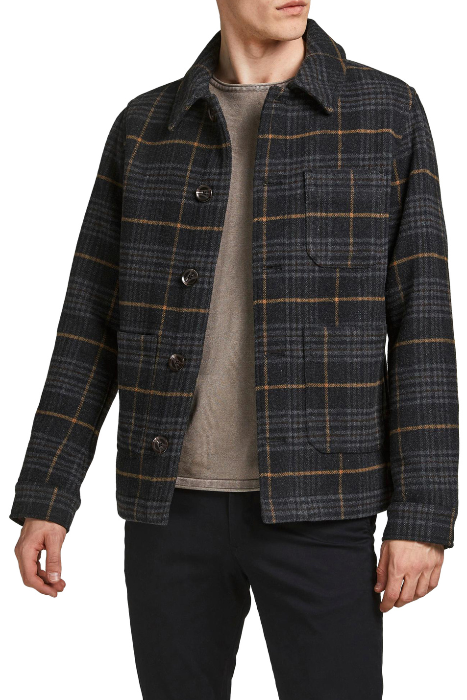 Jack & Jones Куртка-рубашка с карманами и принтом (цвет ), артикул 12191878 | Фото 3