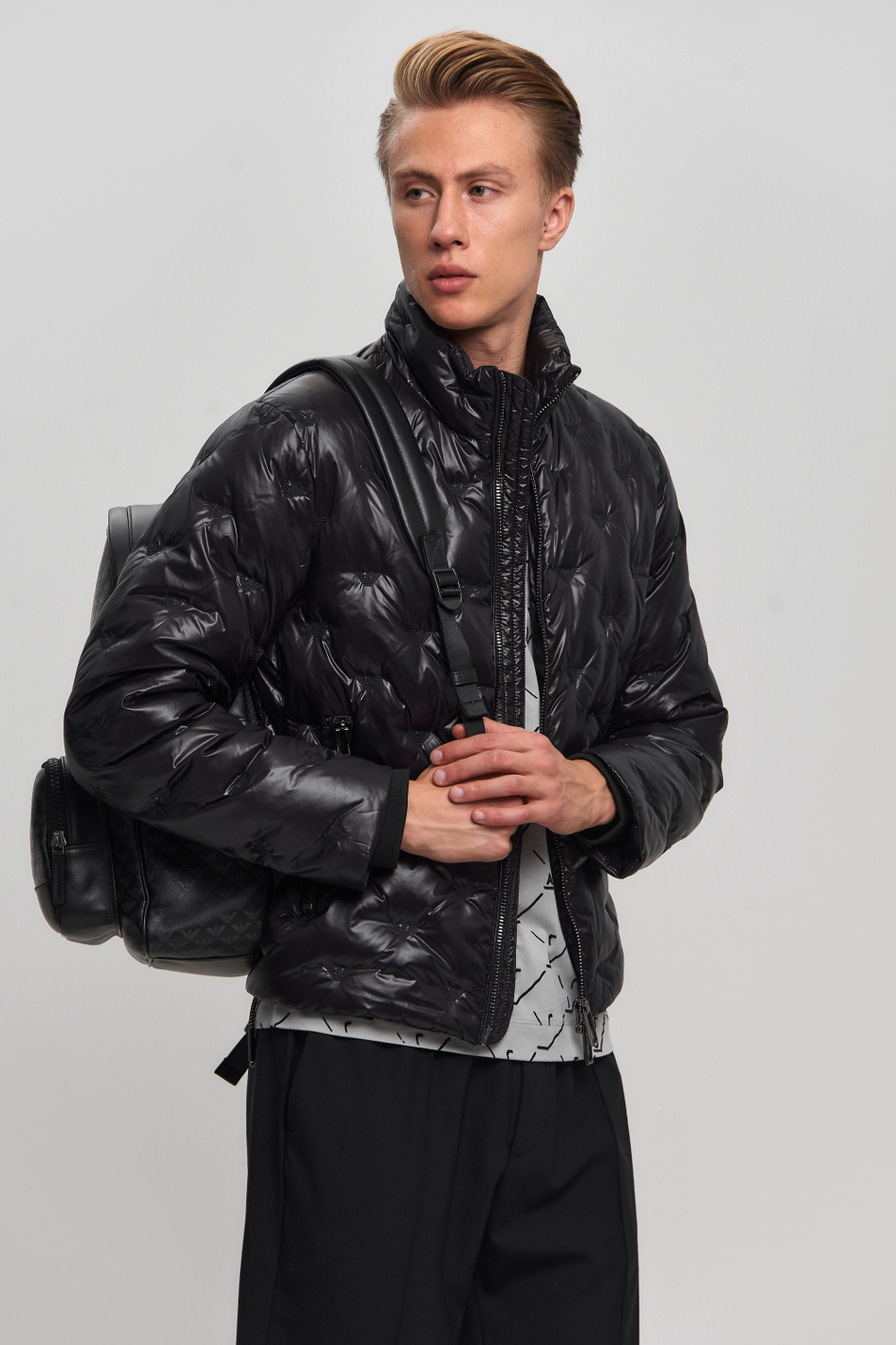 Мужской Emporio Armani Утепленная стеганая куртка из нейлона (цвет ), артикул 6H1BM2-1NLXZ | Фото 1