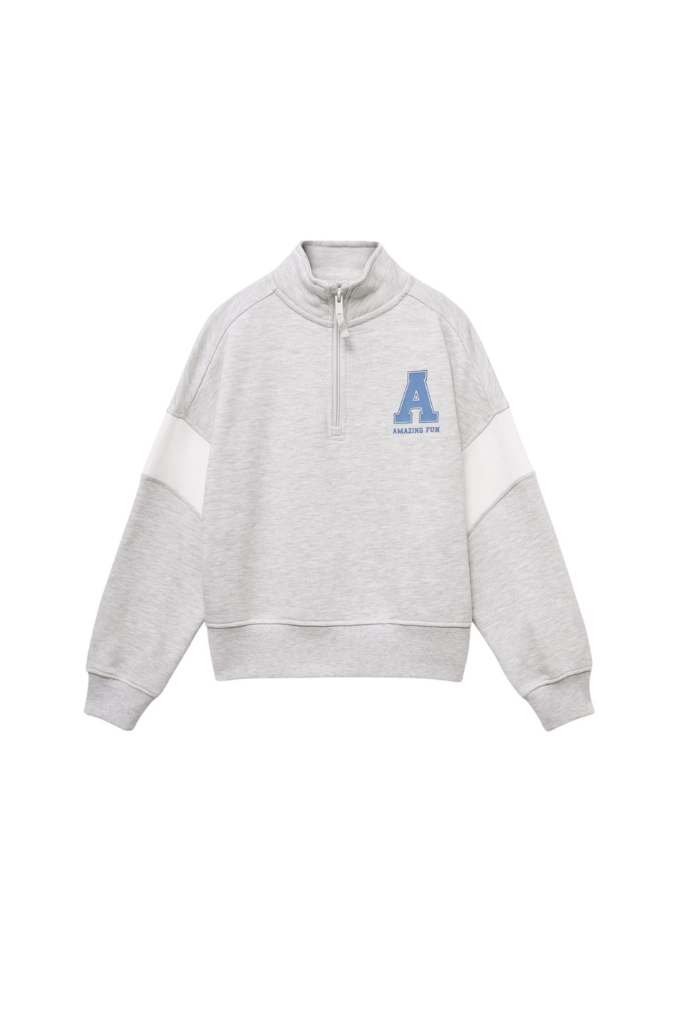 Девочкам Mango Kids Толстовка AMAZING с воротником на молнии (цвет ), артикул 17044423 | Фото 1