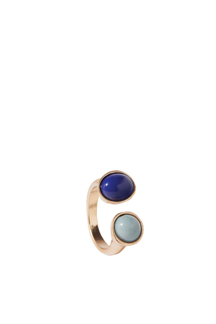 Кольцо со смолой|Основной цвет:Синий|Артикул:218910 | Фото 1