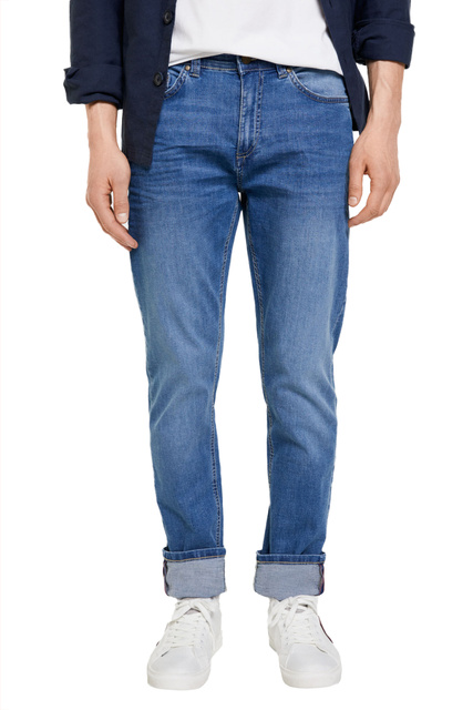 Облегающие джинсы из эластичного хлопка|Основной цвет:Синий|Артикул:1753221 | Фото 1