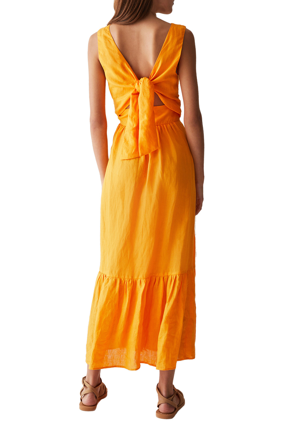 Женский iBLUES Платье PANNA из чистого льна (цвет ), артикул 2372211632 | Фото 4