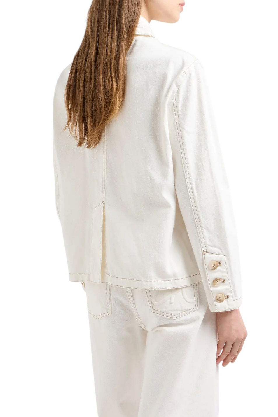 Женский Emporio Armani Куртка джинсовая из хлопка (цвет ), артикул EW000726-AF12426 | Фото 4