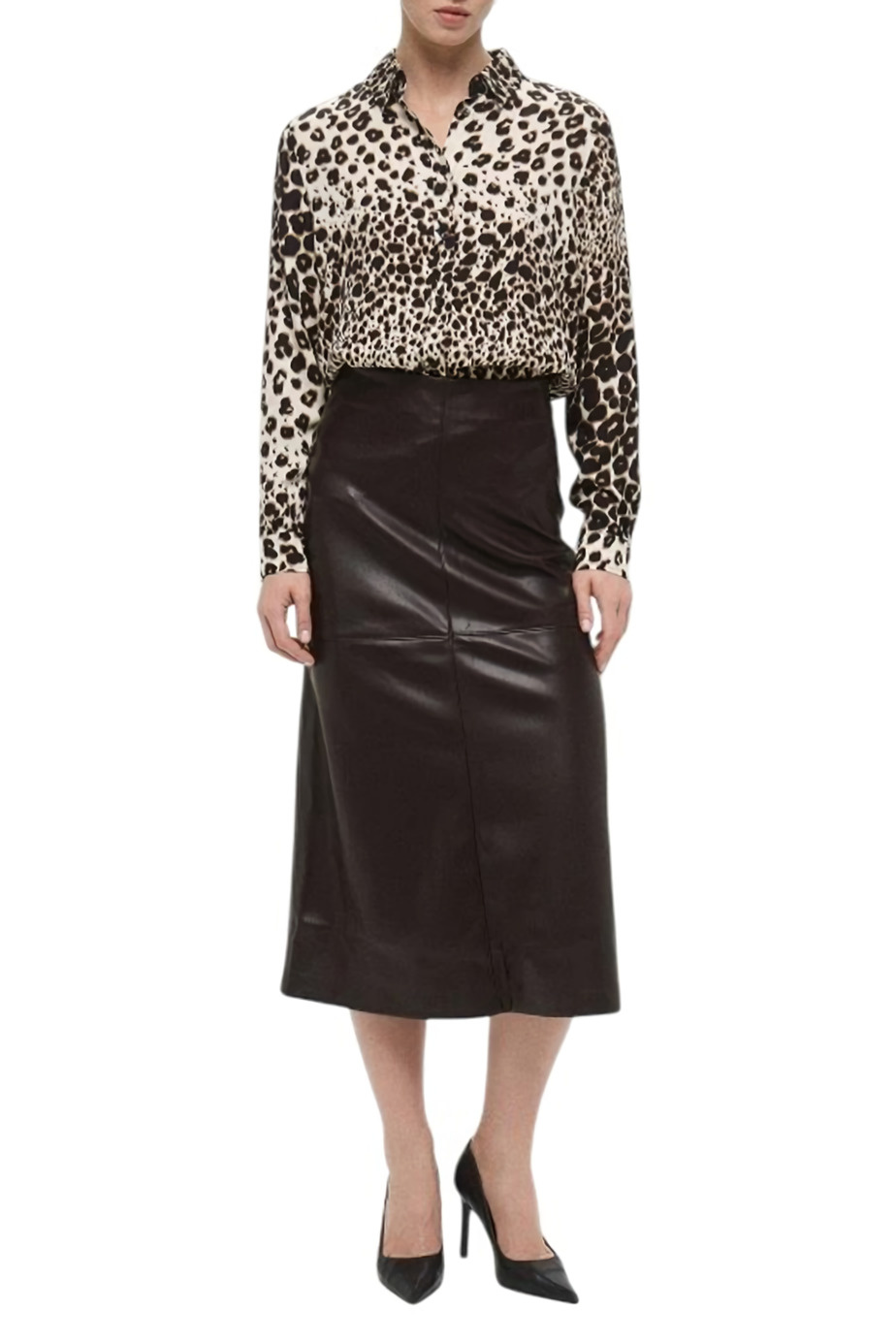 Блузка OLIVIA с леопардовым принтом|Основной цвет:Коричневый Женский Emme Marella Блузка OLIVIA с леопардовым принтом (цвет ), артикул 2525116181 | Фото 3