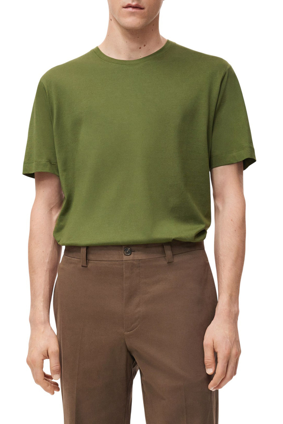 Мужской Mango Man Футболка BELLOW из хлопка (цвет ), артикул 27041264 | Фото 3