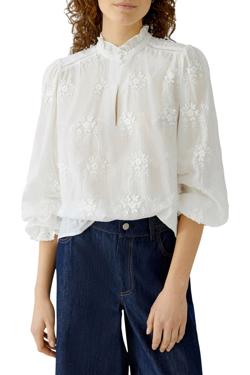 Женский OUI Блузка из хлопка (цвет ), артикул 96713 | Фото 4