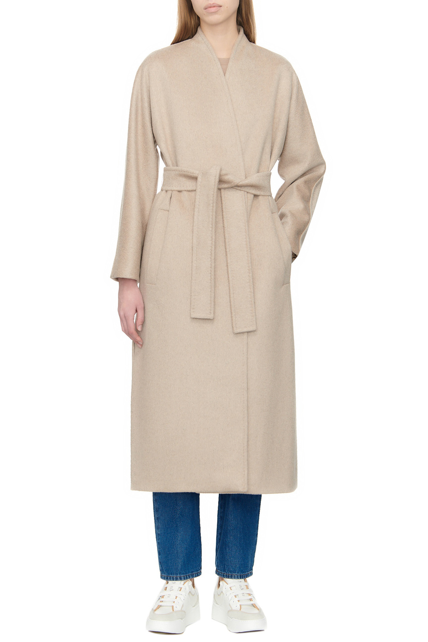 Пальто REIMS из смесовой пряжи альпаки|Основной цвет:Бежевый|Артикул:2360160633 | Фото 1