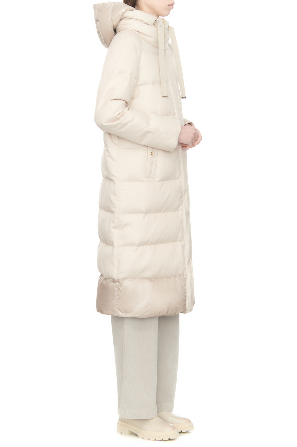 Женский Herno Пальто стеганое из шелка и кашемира (цвет ), артикул PI001735D38087 | Фото 3