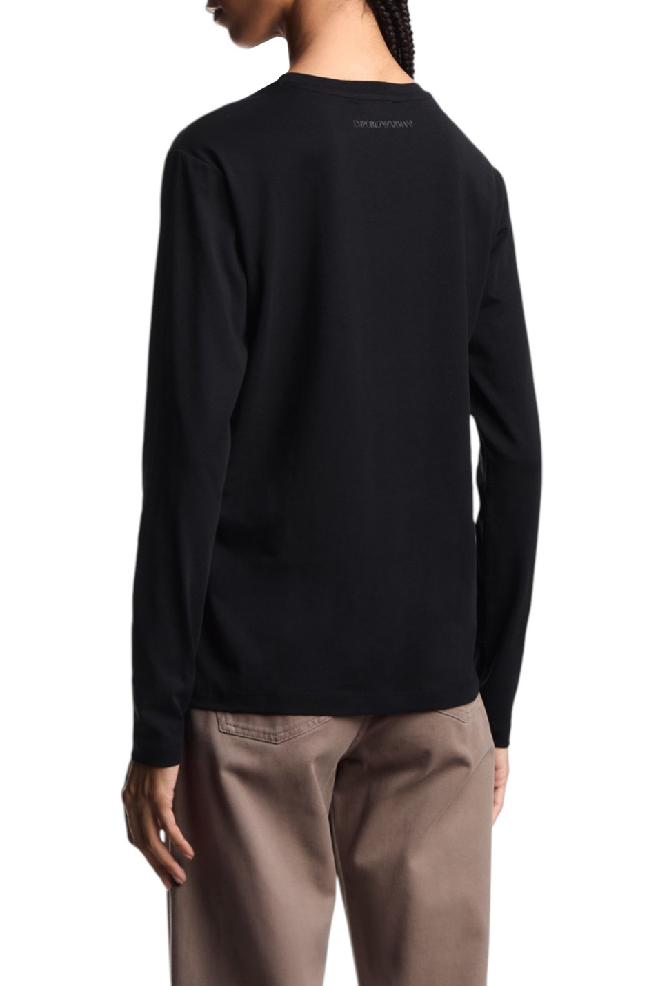 Женский Emporio Armani Лонгслив из хлопка (цвет ), артикул EW002838-AF12597 | Фото 4