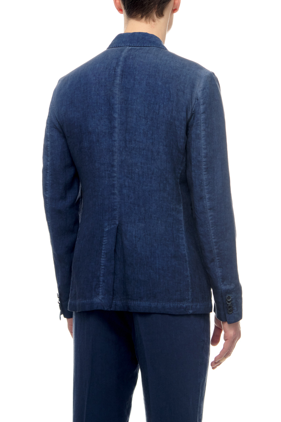 Мужской 120% Lino Льняной пиджак с накладными карманами (цвет ), артикул V0M89180000253S00 | Фото 5
