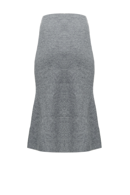 Трикотажная однотонная юбка|Основной цвет:Серый|Артикул:GND222W402 | Фото 2