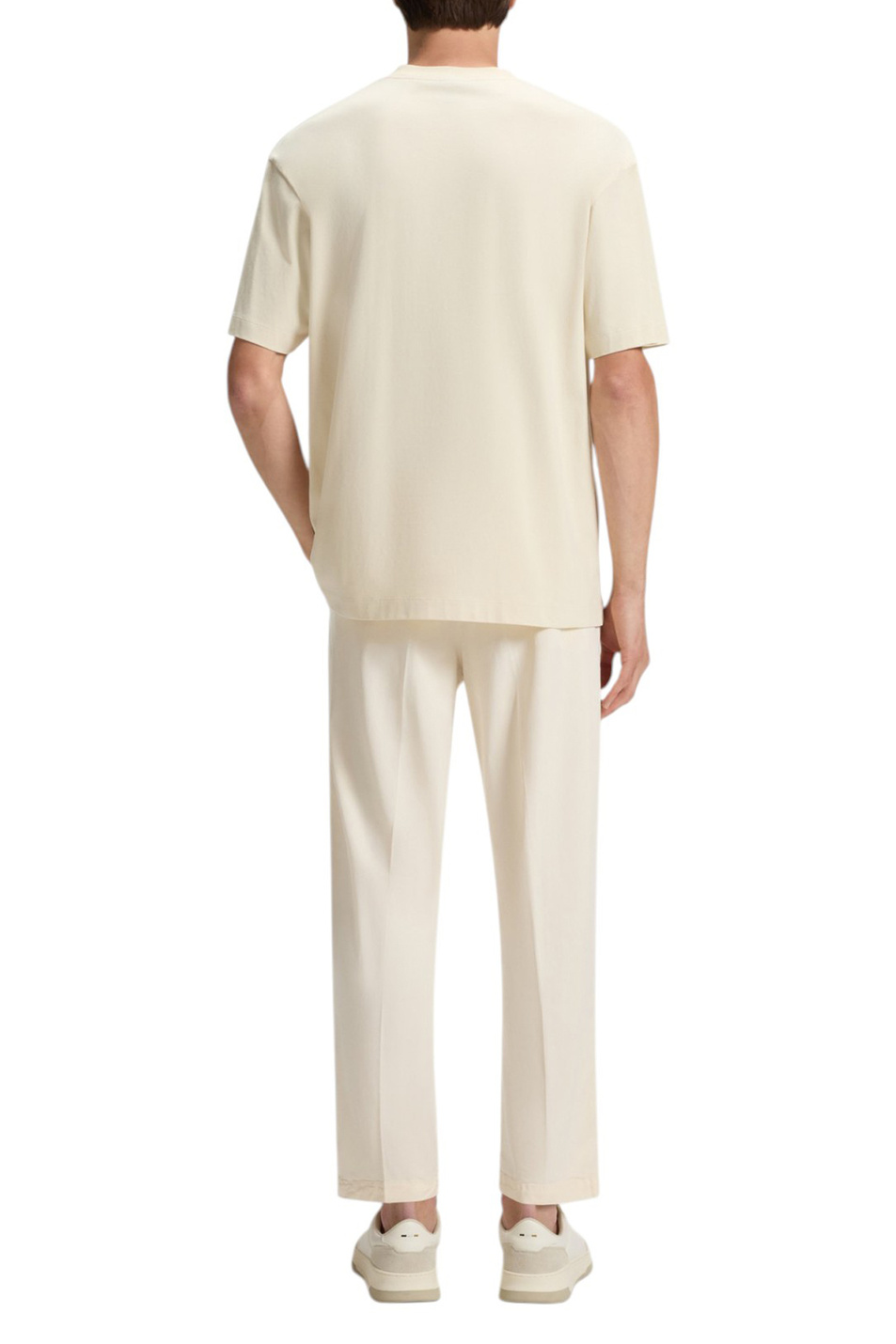 Футболка C-Tames из хлопка|Основной цвет:Кремовый Мужской BOSS Футболка C-Tames из хлопка (цвет ), артикул 50549112 | Фото 4