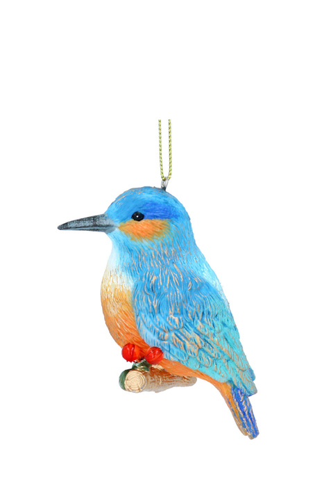 Gisela Graham Елочная игрушка "Зимородок на ветке" 8 см ( цвет), артикул 14036 | Фото 1