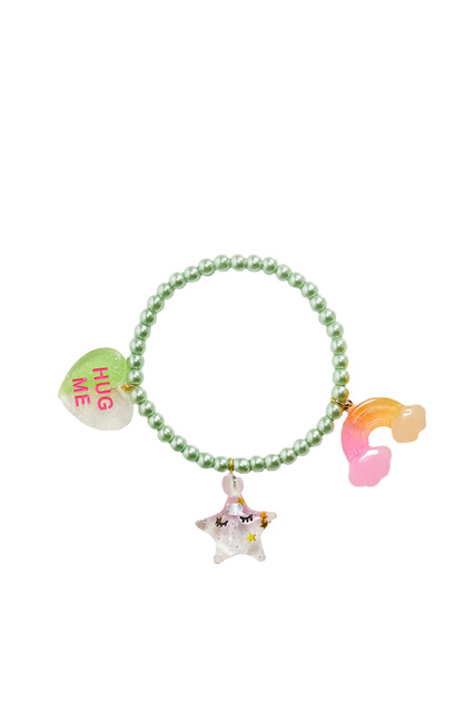 Эластичный браслет ANA с подвесками|Основной цвет:Зеленый|Артикул:37044054 | Фото 1