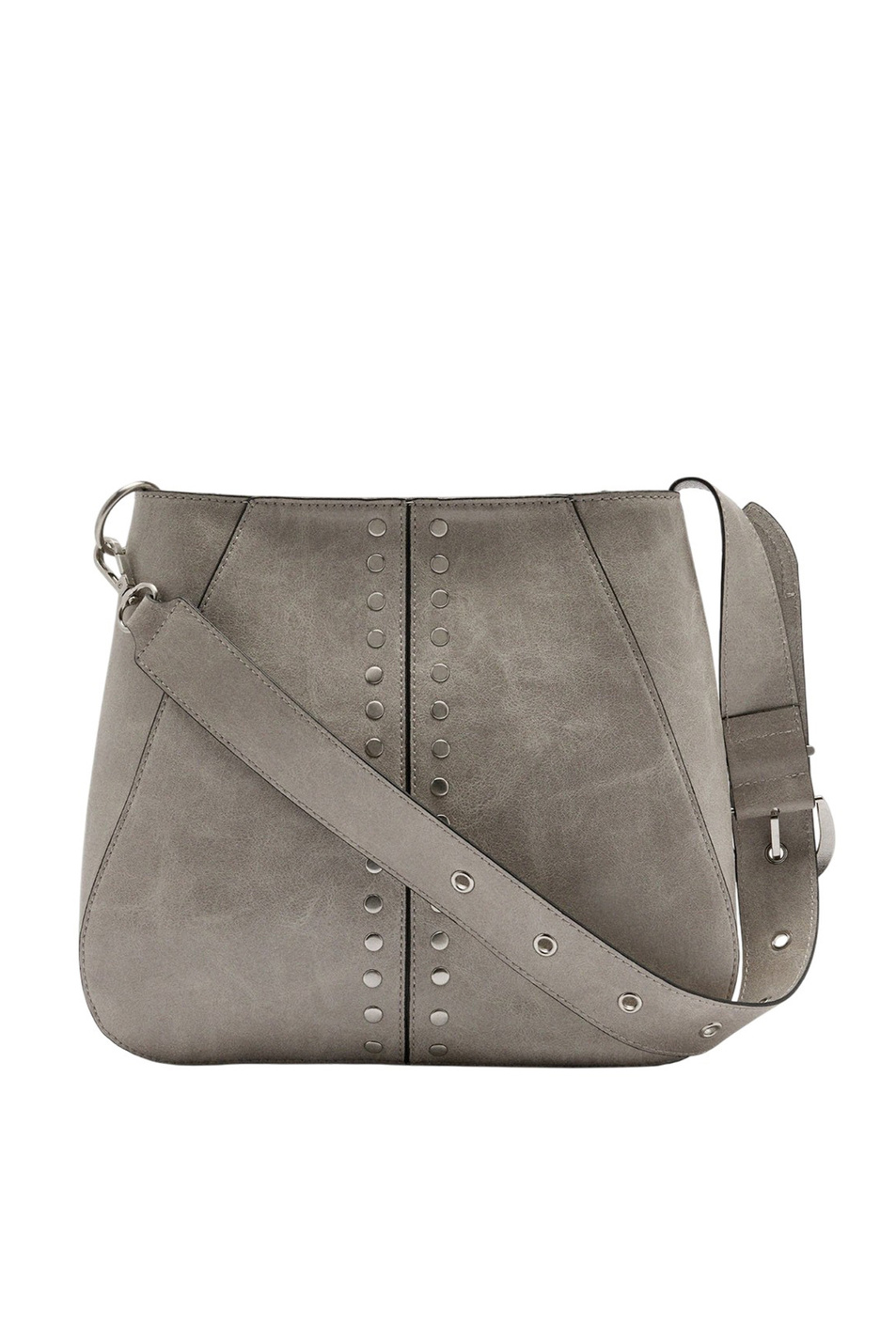 Сумка на плечо с заклепками|Основной цвет:Серый Женский Parfois Сумка на плечо с заклепками (цвет ), артикул 240932 | Фото 1