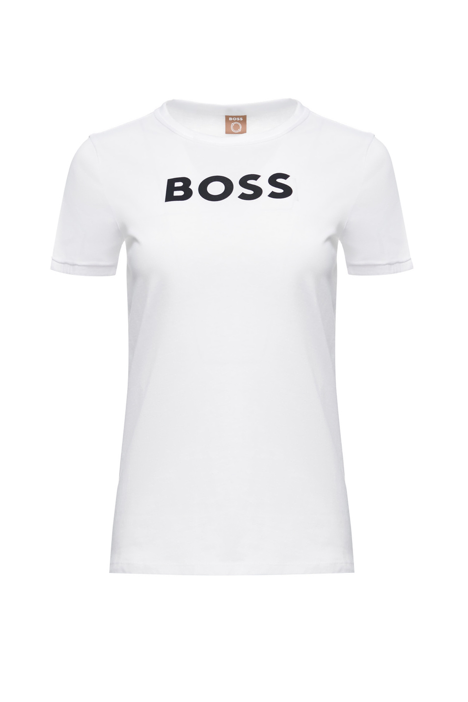 Женский BOSS Футболка с контрастным логотипом на груди (цвет ), артикул 50472255 | Фото 1