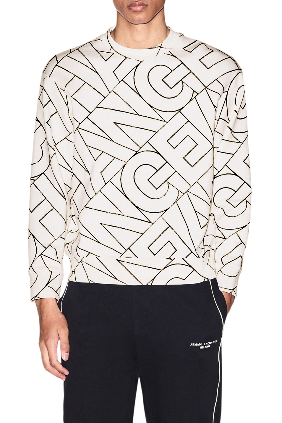 Мужской Armani Exchange Свитшот из хлопка с принтом (цвет ), артикул XM002364-AF24635 | Фото 3