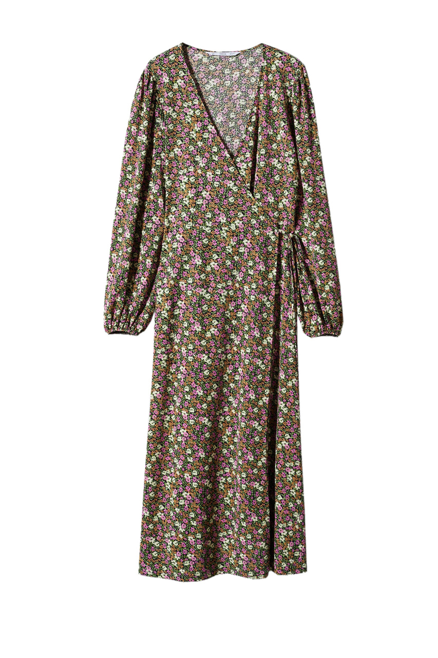 Платье MARTIS с запахом и цветочным принтом|Основной цвет:Разноцветный|Артикул:47075837 | Фото 1