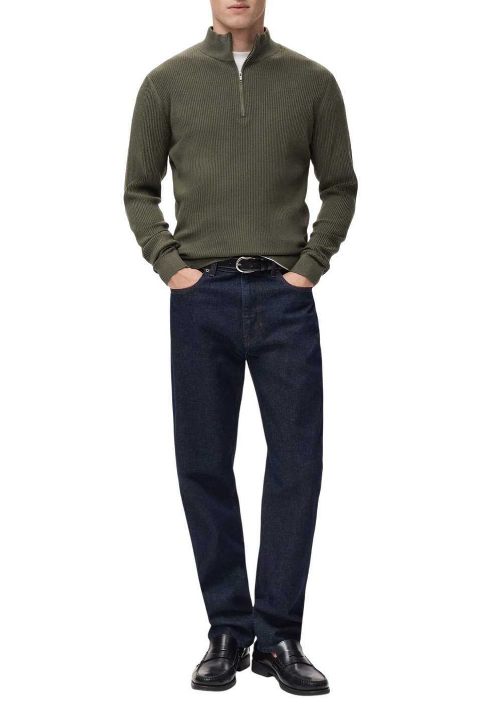 Мужской Mango Man Джемпер ANTIGUAP с застежкой-молнией (цвет ), артикул 27041283 | Фото 2